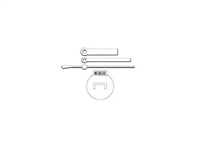 ステンドグラス,時計パーツ_誠時_針_SH-21W_白色