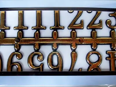 ステンドグラス,時計パーツ_誠時_文字符_BF-204_金色