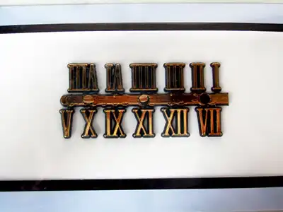 ステンドグラス,時計パーツ_誠時_文字符_BF-205_金色