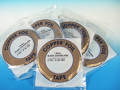カパーテープsilver3/16を４本、7/32を１本 接着面が銀色-