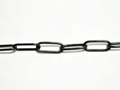 ステンドグラス,ランプパーツ,チェーン,B-20BK_幅:24mm_高さ:10mm_長さ:100cm_黒色