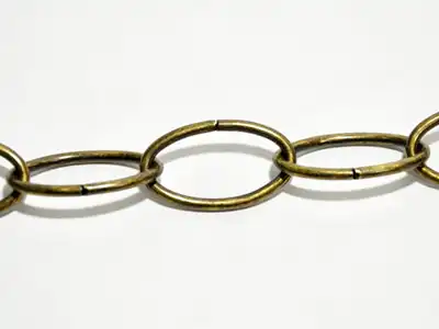 ステンドグラス,ランプパーツ,チェーン,V-29AB_幅:38mm_高さ:22mm_長さ:80cm_古真鍮色