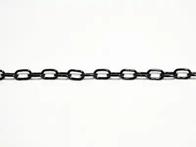 ステンドグラス,ランプパーツ,チェーン,BK111_幅:10mm_高さ:6mm_長さ:100cm_黒色