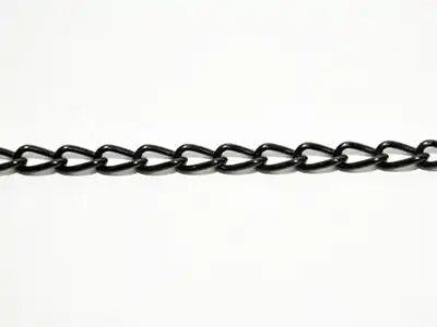 ステンドグラス,ランプパーツ,チェーン,BK105_幅:14mm_高さ:8mm_長さ:100cm_黒色
