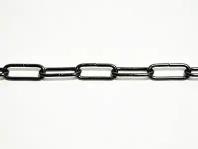 ステンドグラス,ランプパーツ,チェーン,BK104_幅:24mm_高さ:10mm_長さ:100cm_黒色
