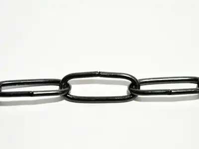 ステンドグラス,ランプパーツ,チェーン,BK107_幅:43mm_高さ:17mm_長さ:100cm_黒色